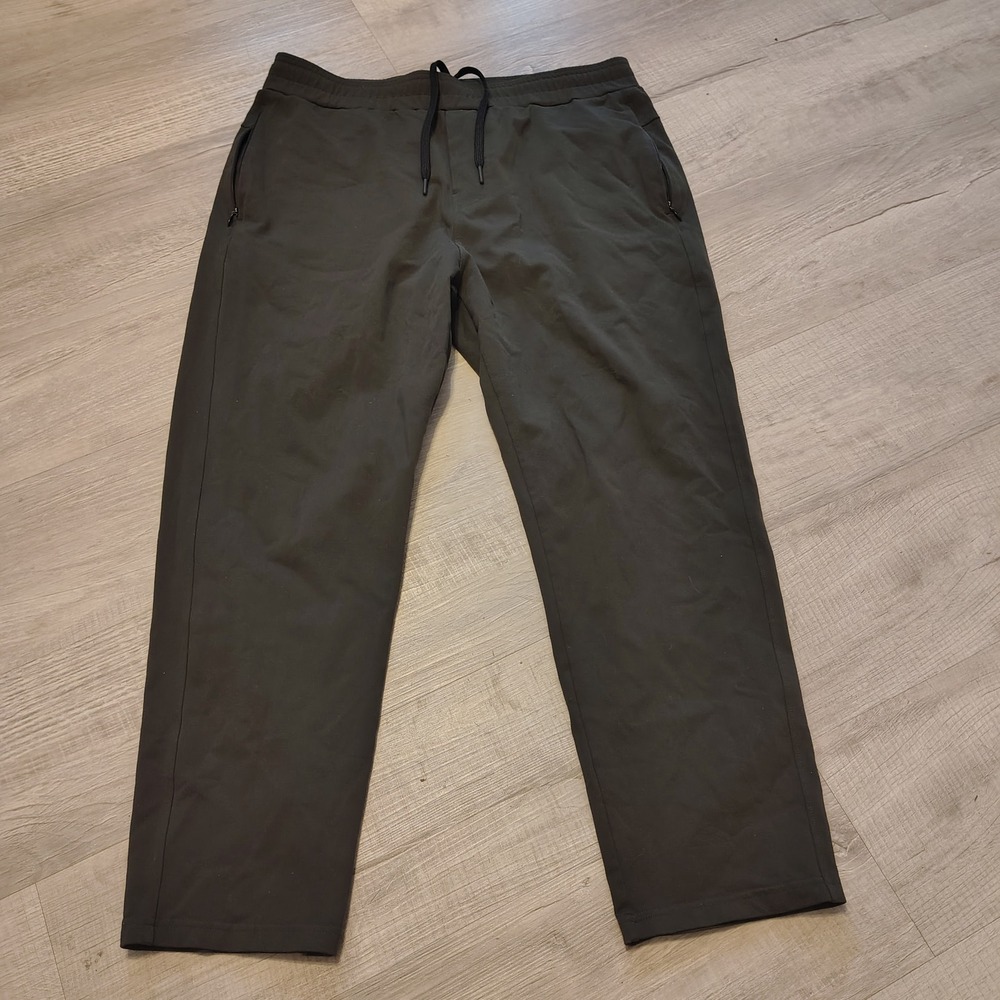Public Rec All Day‎ Every Day Pants Mens 36x28 Dark Olive Green Tapered Joggers